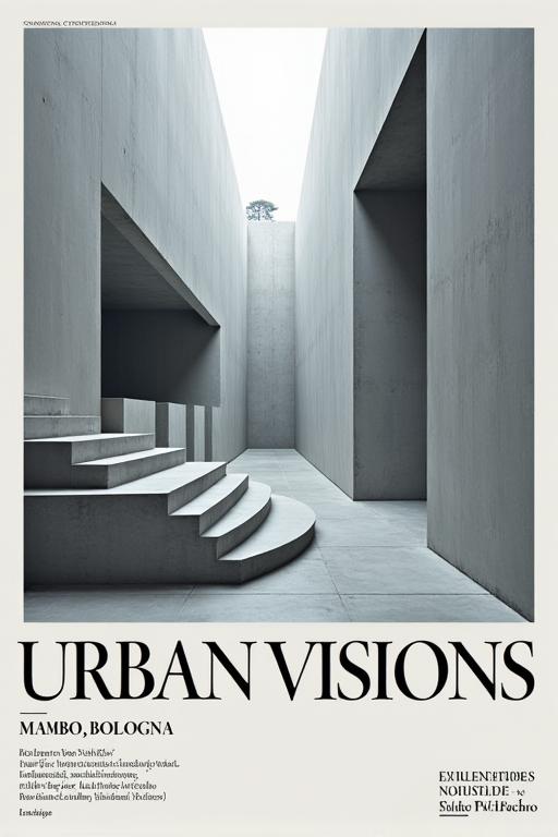 Locandina per la mostra Visioni Urbane.